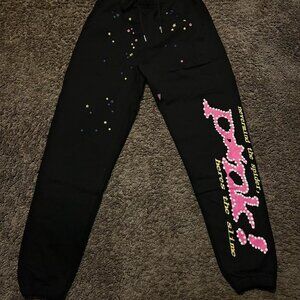 black sp5der pants